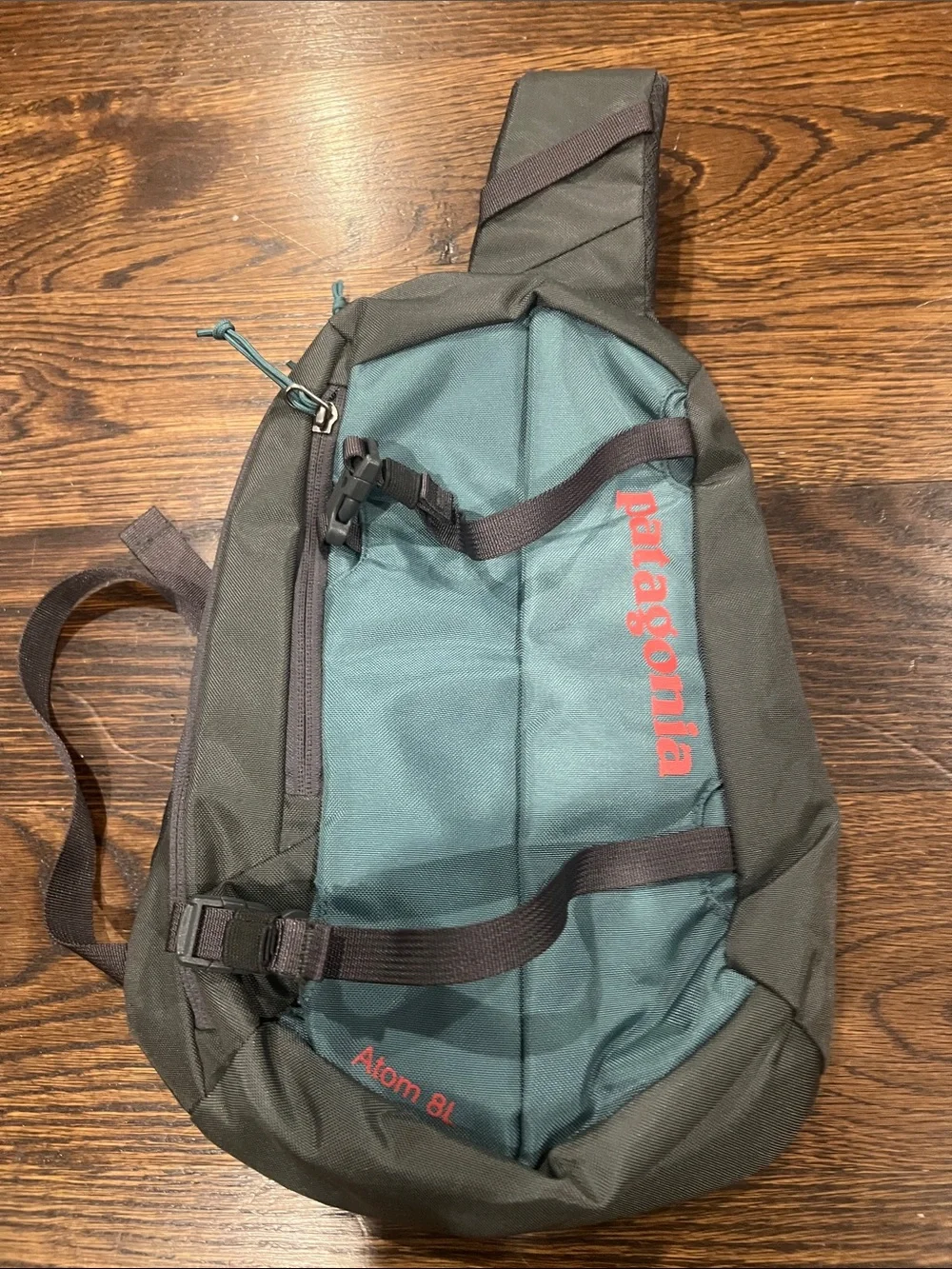 Patagonia Teal and Olive Sling Bag — Men’s Belt/Chest Pack